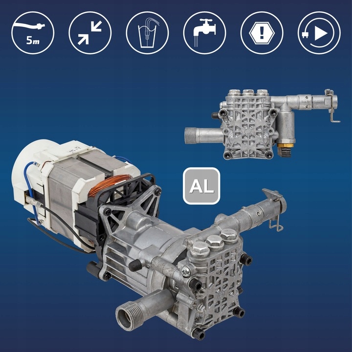 Myjka ciśnieniowa samozasysająca MICHELIN 1600W ALUMINIOWA POMPA 190 ewBAR