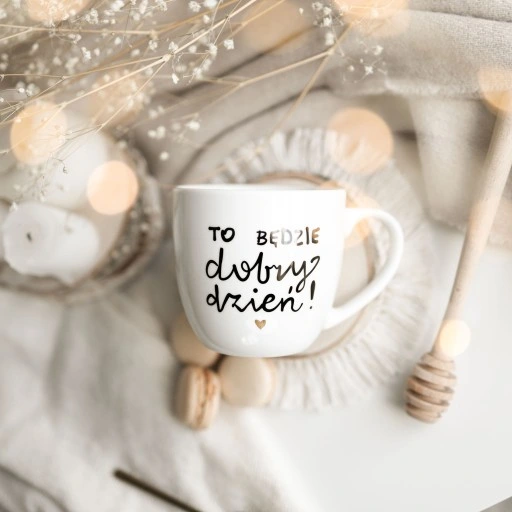 Kubek 300 ml - To będzie dobry dzień ZŁOTE SERCE