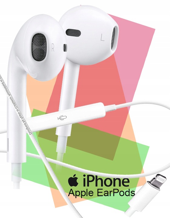 ORYGINALNE SŁUCHAWKI APPLE EARPODS LIGHTNING MMTN2ZM/A IPHONE XS 12 13 14