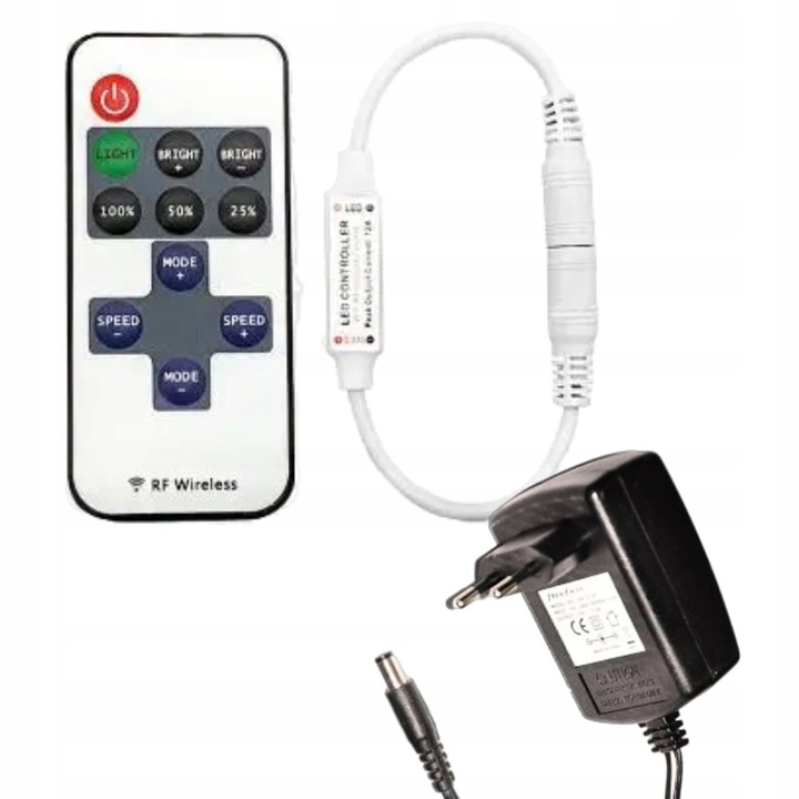 TAŚMA LED PASEK 5m BIAŁA ciepła neutralna zimna 12v ZESTAW + PILOT