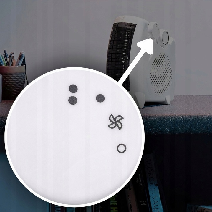 TERMOWENTYLATOR FARELKA GRZEJNIK ELEKTRYCZNY BIAŁY NAWIEW CICHY MOCNY