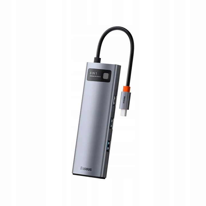 Hub 8w1 Baseus USB-C do USB 3.0 HDMI USB-C PD RJ45 Rozdzielacz Adapter
