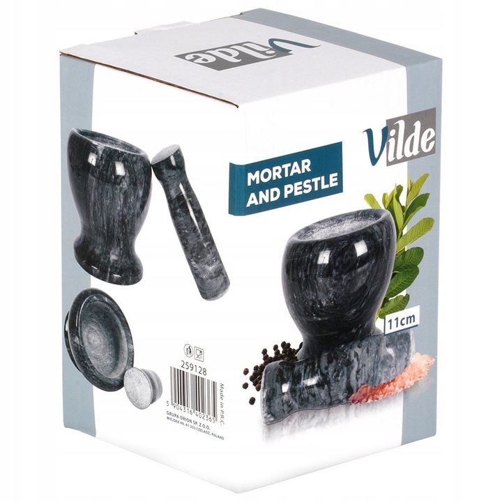 Moździerz KAMIENNY GRANITOWY kuchenny do ucierania przypraw z