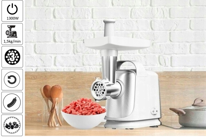 MASZYNKA DO MIELENIA MIĘSA KIEŁBASY 3 SITA + SZATKOWNICA REWERS MOC