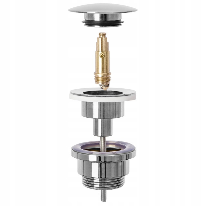 KOREK UMYWALKOWY KLIK KLAK DO UMYWALKI z Przelewem Bez Przelewu UNIWERSALNY