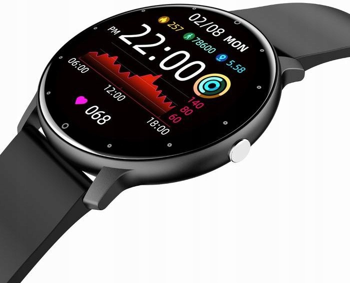 CZARNY SMARTWATCH Gravity GT1-3 PRO INTELIGENTNY CIŚNIENIE TLEN KROKOMIERZ