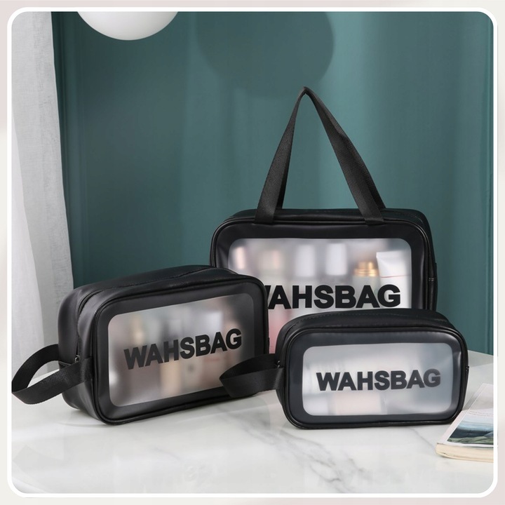 3w1 KOSMETYCZKA PRZEZROCZYSTA TRANSPARENTNA PODRÓŻNA ORGANIZER DO SAMOLOTU