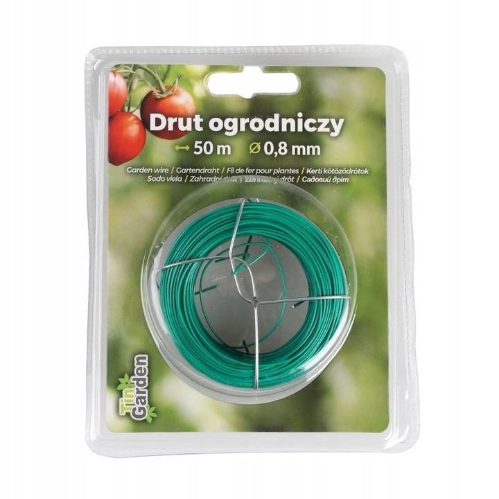 PODPORA PIERŚCIENIOWA DO ROŚLIN 75cm SZNUREK ZAPINKI DRUCIK ZESTAW