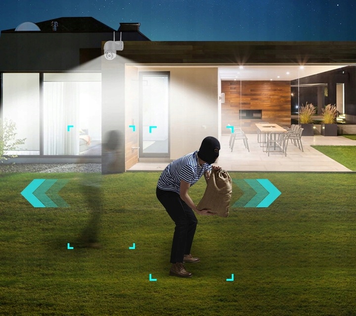 KAMERA ZEWNĘTRZNA WIFI IP OBROTOWA 4MPX MONITORING