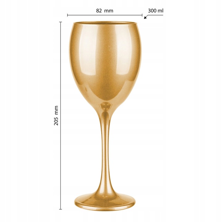 KIELISZEK Z GRAWEREM ZŁOTY PREZENT DLA NIEJ NA URODZINY 18 20 30 40 50