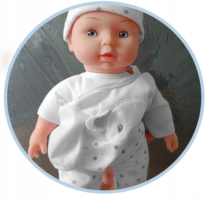 Lalka bobas jak żywa interaktywna miękka duża mówi