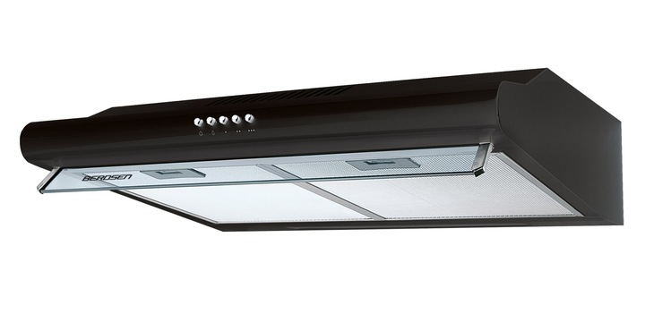 OKAP PODSZAFKOWY KUCHENNY WĘGLOWY 60cm BERDSEN CZARNY 10A