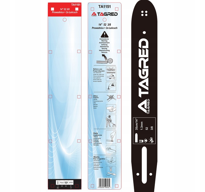 PROWADNICA 14'' 2 ŁAŃCUCHY 3/8 1,3 MM 52 DO STIHL