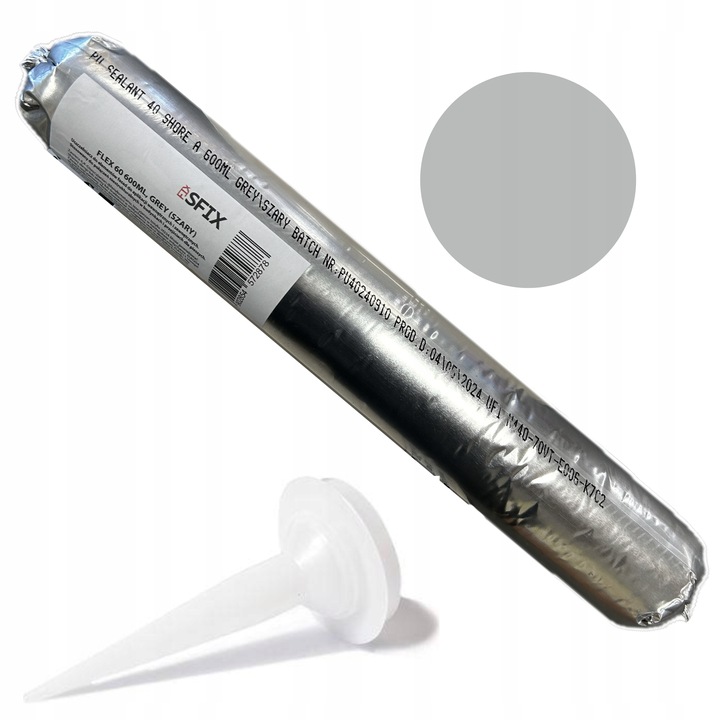 Klej uszczelniacz silikon do dylatacji poliuretanowy SFIX PU40 600 ml SZARY