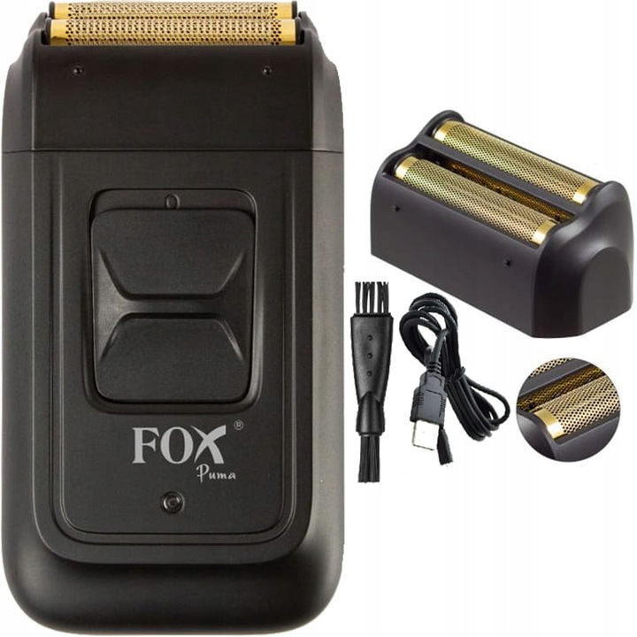 PROFESJONALNA GOLARKA DO WŁOSÓW BRODY FOX PUMA + DODATKOWA FOLIA