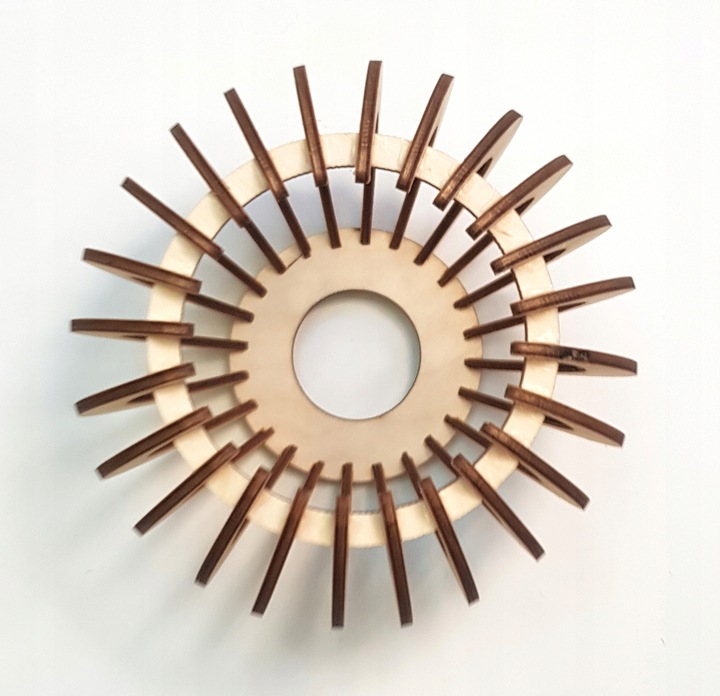 Klosz DREWNIANY do lamp na E27 LOFT KULA drewno