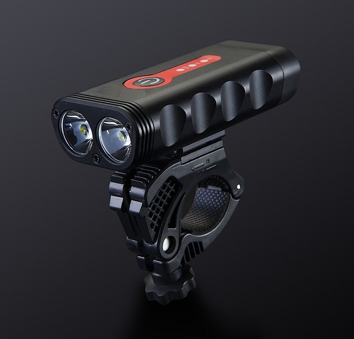 LAMPKA ROWEROWA LED PRZÓD 1800 LUMENÓW MOCNA + TYŁ OŚWIETLENIE ROWEROWE