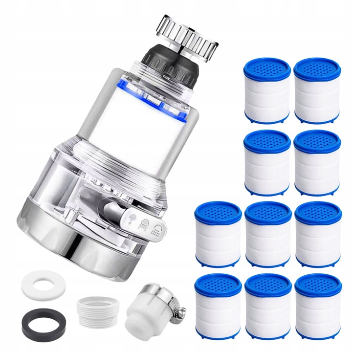 Filtr Do Wody Na Kran Obrotowy Usuwa Zanieczyszczenia i Metale + 10