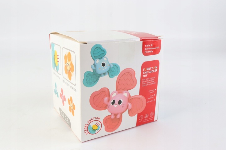 ZESTAW FIDGET SPINNER 3SZT DLA DZIECI Z PRZYSSAWKĄ PREZENT URODZINY ROCZEK