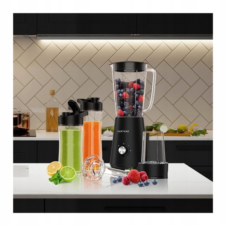 Blender Kielichowy VERTENZ mocny dwa bidony MIKSER 4w1 DO SMOOTHIE