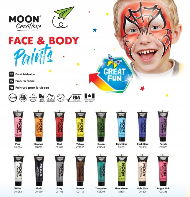 Farba do twarzy i ciała MOONGLOW Czarna