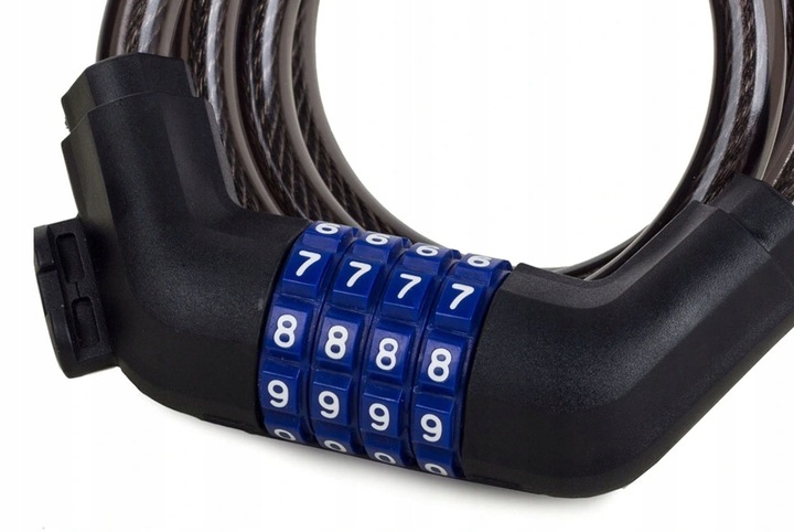 SOLIDNE ZAPIĘCIE ROWEROWE BLOKADA LINKA ROWERU NA SZYFR ANTYKRADZIEŻOWE