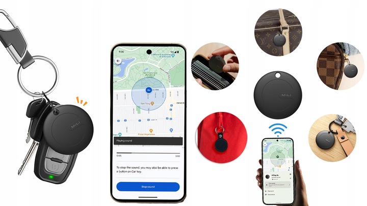 Lokalizator GPS MiTag MiLi ANDROID do plecaka kluczy bagażu dla psa