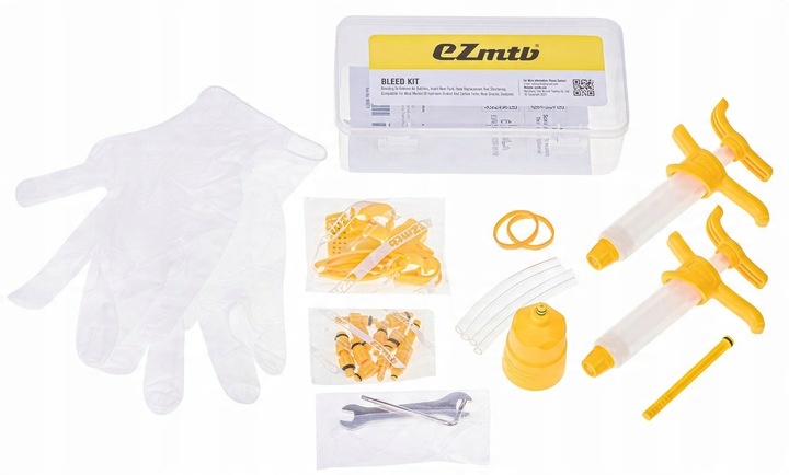 Zestaw BOX do odpowietrzania hamulców rowerowych 2x OLEJ mineralny EZmtb