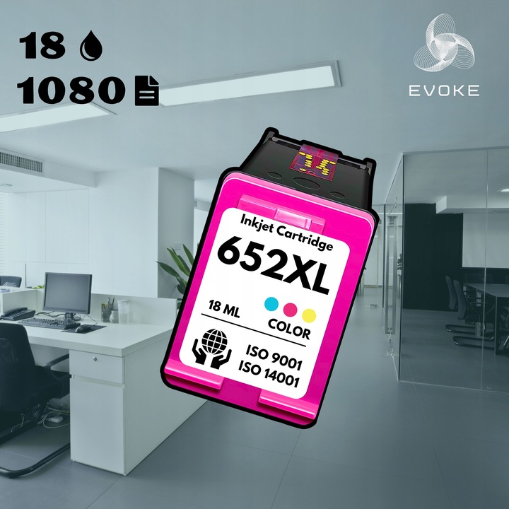 Tusz do drukarki HP 652 czarny + kolor XL zamiennik | 3x WIĘCEJ WYDRUKÓW