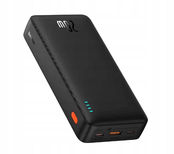 Powerbank Baseus Airpow 20000 mAh 20W PD USB USB-C microUSB Czarny