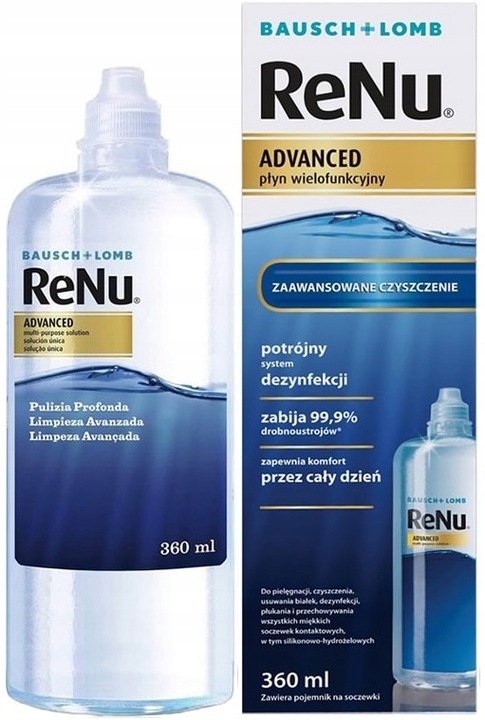 Płyn do soczewek kontaktowych Bausch&Lomb ReNu Advanced, 360 ml