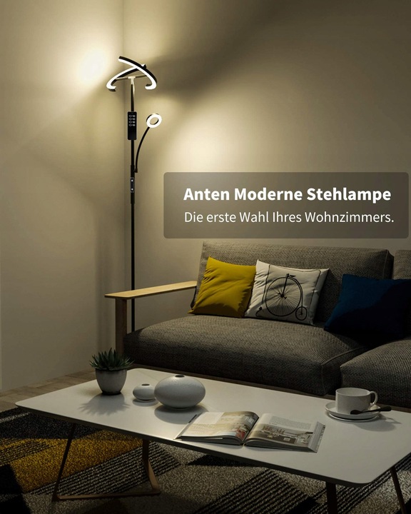 LED Lampa Stojąca Podłogowa Do Salonu 20W+7WPółokrągły kształt 175CM