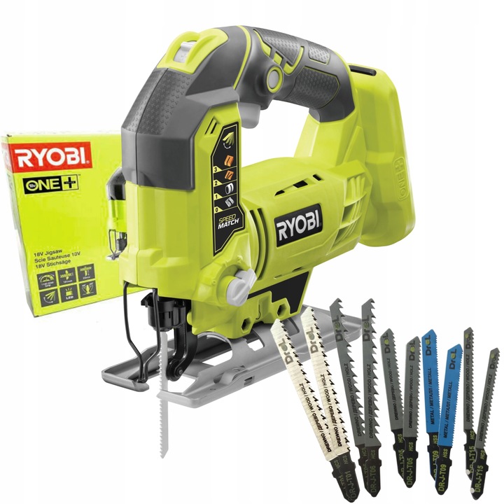 RYOBI WYRZYNARKA AKUMULATOROWA RYOBI R18JS-0 + 10 BRZESZCZOTÓW CHWYT
