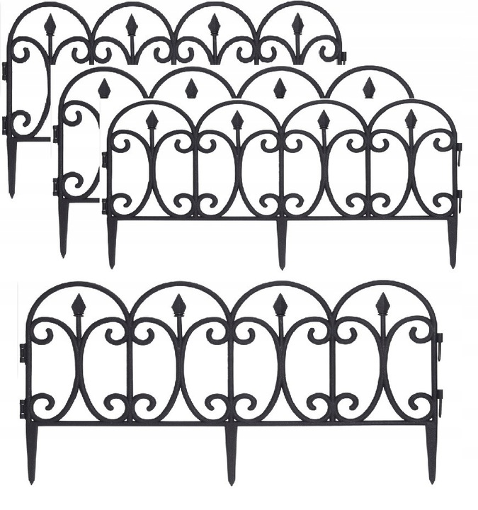 PŁOT PŁOTEK OGRODOWY PALISADA 4SZT 240CM OBRZEŻE