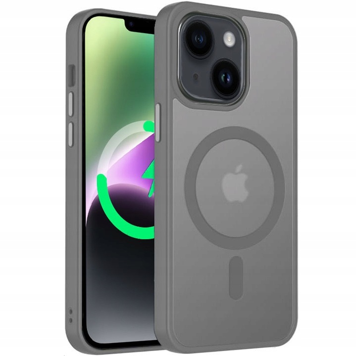 Etui Do iPhone 14 +Szkło 9H WZMACNIANE 360° Matt Case Do Magsafe