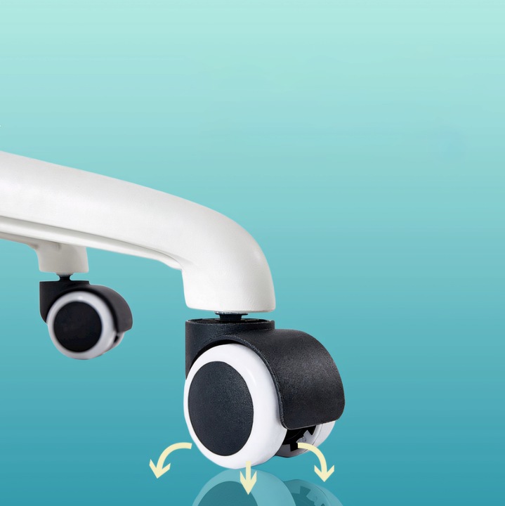 KÓŁKA DO FOTELA OBROTOWEGO 5X KRZESŁA NIE RYSUJĄ PODŁOGI BEZ RYS BIAŁE