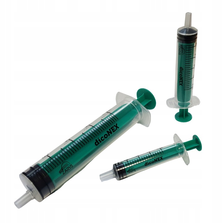 STRZYKAWKI 10ML 3częściowe 100szt. strzykawka iniekcyjna LUER DicoNEX Zarys