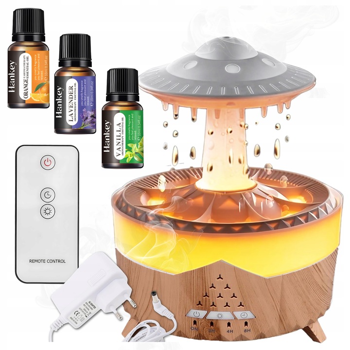 Nawilżacz Powietrza DYFUZOR olejków eterycznych AROMATYZER Grzybek