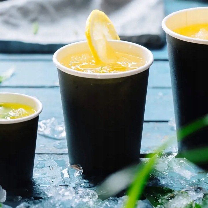 Kubek papierowy kubki papierowe czarny 250 ml, śr. 80 mm 50 szt. BEZ