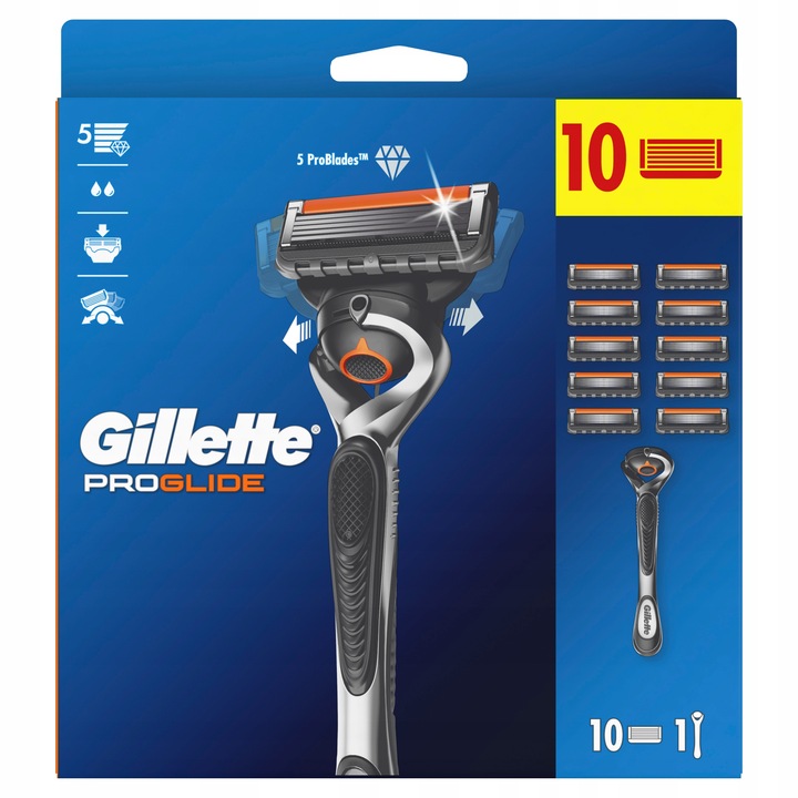 Gillette ProGlide Maszynka do golenia + 10 Ostrzy