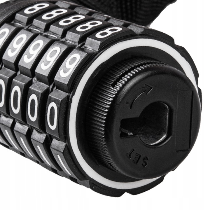 ZAPIĘCIE ROWEROWE ŁAŃCUCH ZAPIĘCIE DO ROWERU SZYFR MUVIKE SOLID 1000/6C