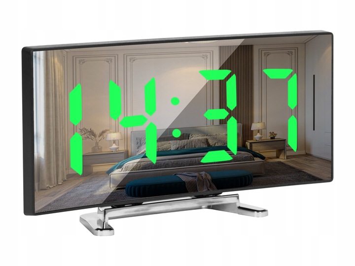 ZEGAR CYFROWY ZEGAREK ELEKTRONICZNY STOJĄCY TERMOMETR GODZINA BUDZIK LCD