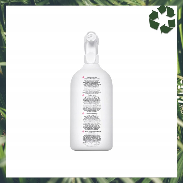 Płyn do Mycia Owoców i Warzyw 800 ml Naturalny Attitude Bezzapachowy Eko