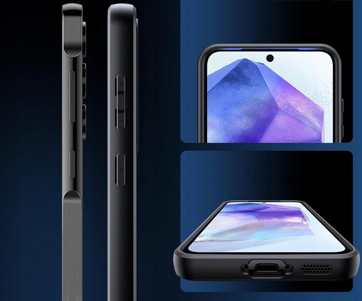 Etui do SAMSUNG S24 FE + 2x SZKŁO PREMIUM MATTE CASE WZMACNIANE 360° MATOWE