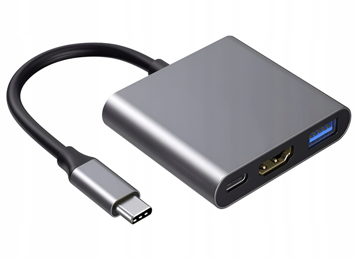 4Apple Przejściówka Adapter 3w1 HUB USB-C HDMI 4K ver2020