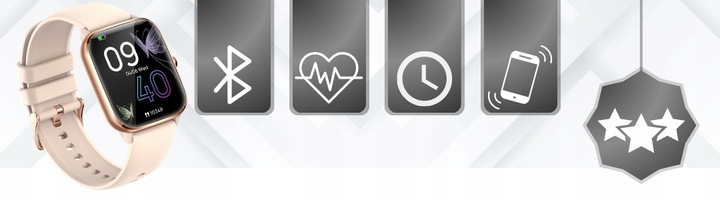 SMARTWATCH DAMSKI ZEGAREK PL MENU POWIADOMIENIA ROZMOWY SMART WATCH