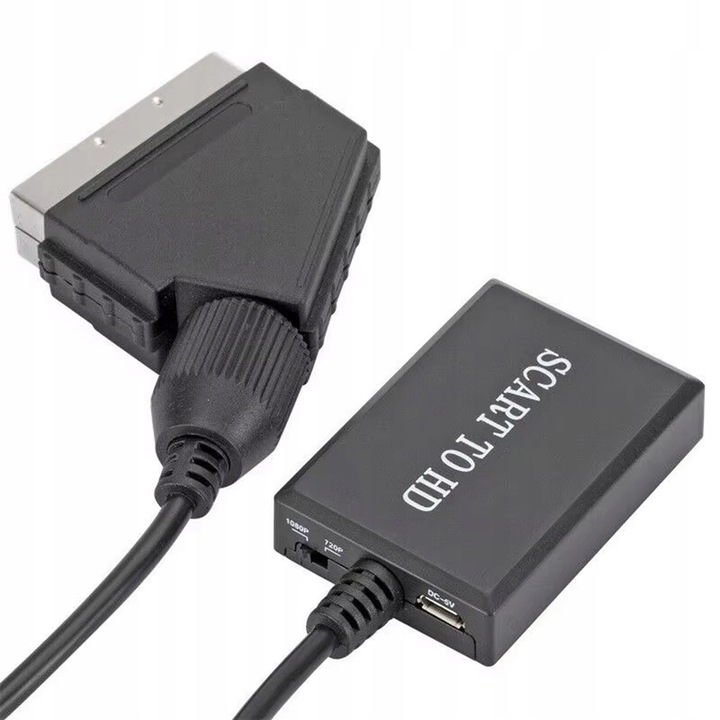 Kabel adapter konwerter z Euro / Scart do HDMI 1080p przejściówka TV