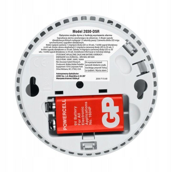 Czujnik optyczny detektor dymu KID-2030-DSR Kidde