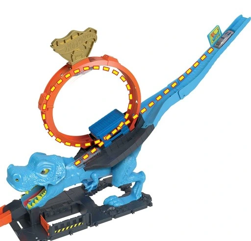 HOT WHEELS ZESTAW TORÓW PĘTLA T-REXA + autko