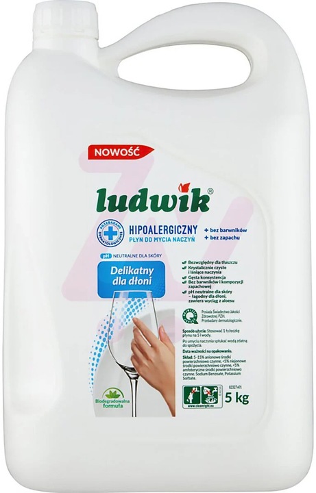 Płyn do mycia naczyń LUDWIK Hipoalergiczny 5000 ml